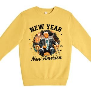 New Year New American 2025 Donald Trump Premium Crewneck Sweatshirt