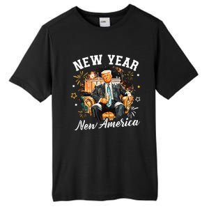 New Year New American 2025 Donald Trump Tall Fusion ChromaSoft Performance T-Shirt