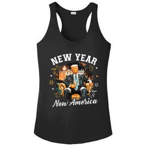 New Year New American 2025 Donald Trump Ladies PosiCharge Competitor Racerback Tank