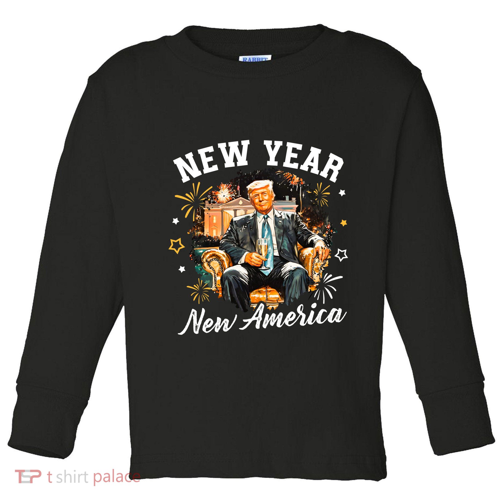 New Year New American 2025 Donald Trump Toddler Long Sleeve Shirt