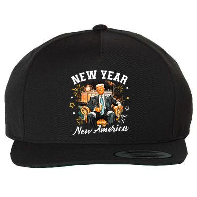 New Year New American 2025 Donald Trump Wool Snapback Cap