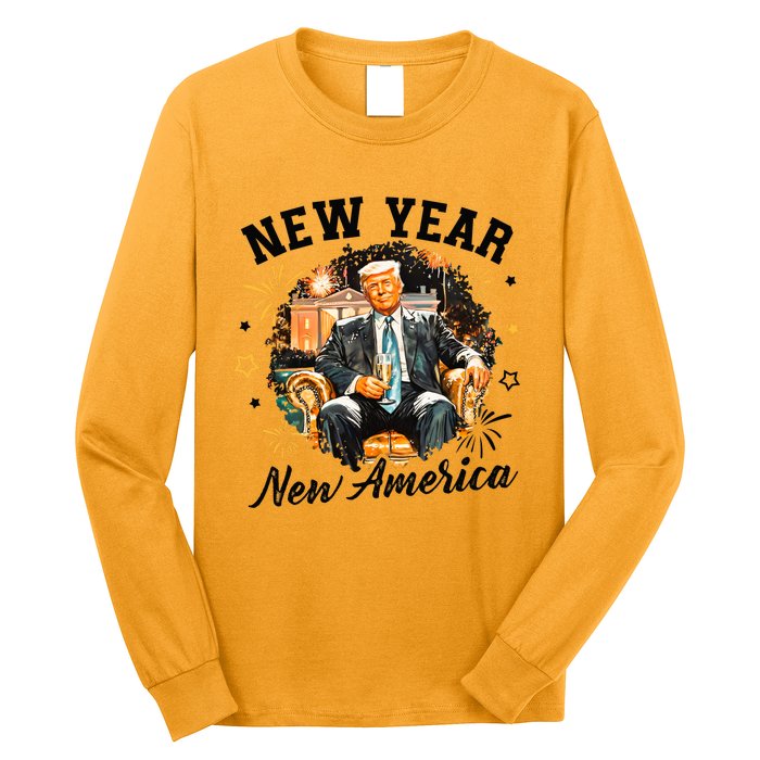 New Year New American 2025 Donald Trump Long Sleeve Shirt