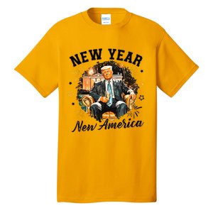 New Year New American 2025 Donald Trump Tall T-Shirt