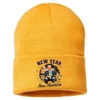 New Year New American 2025 Donald Trump Sustainable Knit Beanie