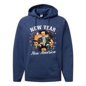 New Year New American 2025 Donald Trump Performance Fleece Hoodie