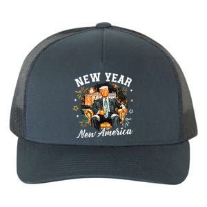 New Year New American 2025 Donald Trump Yupoong Adult 5-Panel Trucker Hat