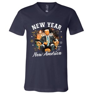 New Year New American 2025 Donald Trump V-Neck T-Shirt