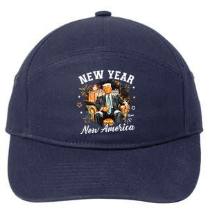 New Year New American 2025 Donald Trump 7-Panel Snapback Hat