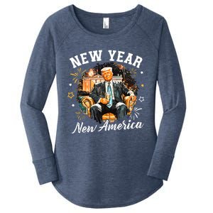 New Year New American 2025 Donald Trump Women's Perfect Tri Tunic Long Sleeve Shirt