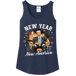 New Year New American 2025 Donald Trump Ladies Essential Tank