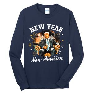 New Year New American 2025 Donald Trump Tall Long Sleeve T-Shirt