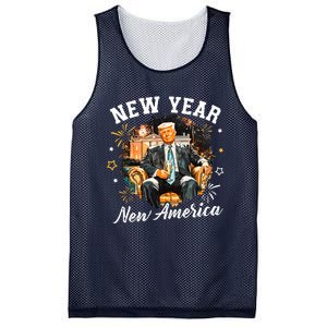 New Year New American 2025 Donald Trump Mesh Reversible Basketball Jersey Tank