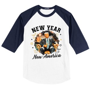 New Year New American 2025 Donald Trump Baseball Sleeve Shirt