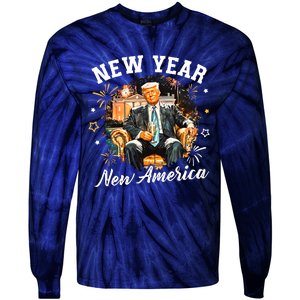 New Year New American 2025 Donald Trump Tie-Dye Long Sleeve Shirt