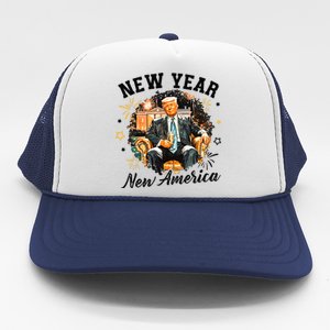 New Year New American 2025 Donald Trump Trucker Hat