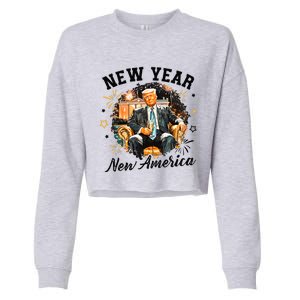 New Year New American 2025 Donald Trump Cropped Pullover Crew