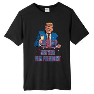 New Year New President Funny Trump 2025 Take America Back Tall Fusion ChromaSoft Performance T-Shirt