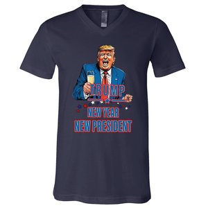 New Year New President Funny Trump 2025 Take America Back V-Neck T-Shirt