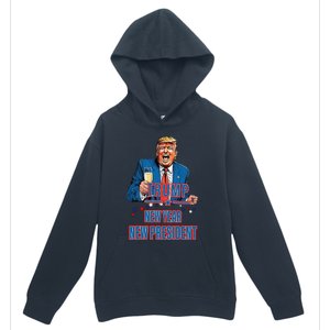 New Year New President Funny Trump 2025 Take America Back Urban Pullover Hoodie