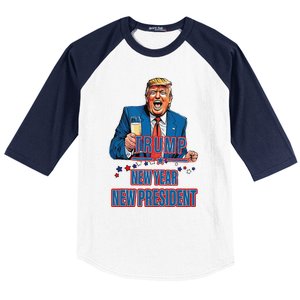 New Year New President Funny Trump 2025 Take America Back Baseball Sleeve Shirt