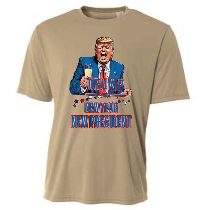 New Year New President Funny Trump 2025 Take America Back Cooling Performance Crew T-Shirt