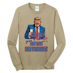 New Year New President Funny Trump 2025 Take America Back Tall Long Sleeve T-Shirt