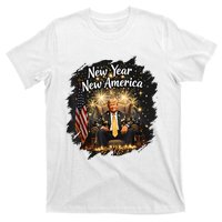 New Year New America Happy New Year Party 2025 Trump Funny T-Shirt