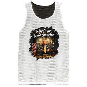 New Year New America Happy New Year Party 2025 Trump Funny Mesh Reversible Basketball Jersey Tank