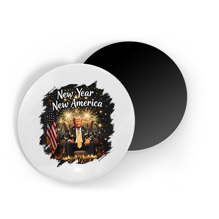 New Year New America Happy New Year Party 2025 Trump Funny Magnet