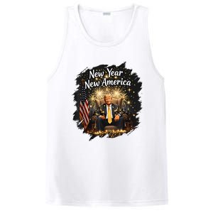 New Year New America Happy New Year Party 2025 Trump Funny PosiCharge Competitor Tank