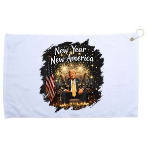 New Year New America Happy New Year Party 2025 Trump Funny Grommeted Golf Towel