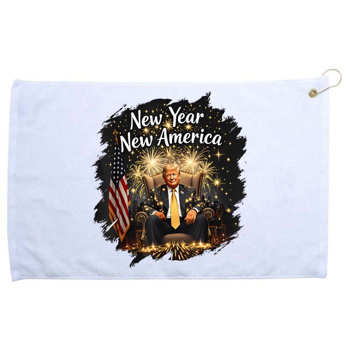 New Year New America Happy New Year Party 2025 Trump Funny Grommeted Golf Towel