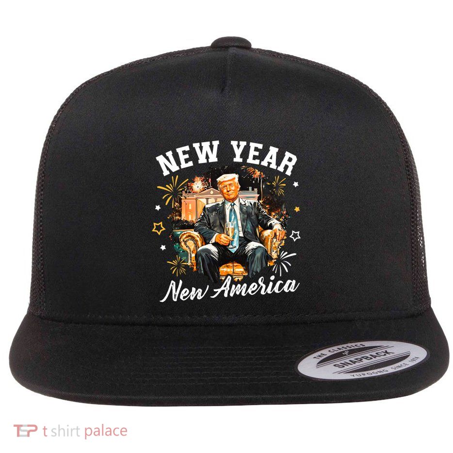 New Year New American Trump 2025 Flatbill Hat