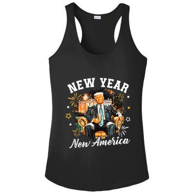 New Year New American Trump 2025 Ladies PosiCharge Competitor Racerback Tank