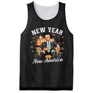 New Year New American Trump 2025 Mesh Reversible Basketball Jersey Tank