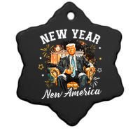 New Year New American Trump 2025 Ceramic Star Ornament