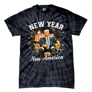 New Year New American Trump 2025 Tie-Dye T-Shirt