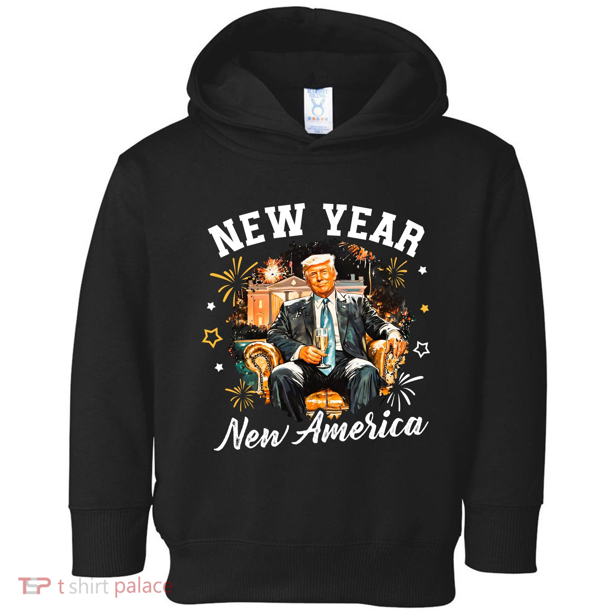 New Year New American Trump 2025 Toddler Hoodie