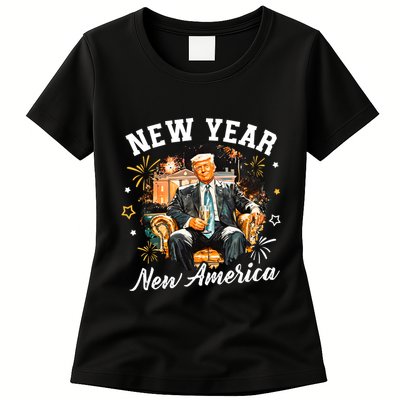 New Year New American Trump 2025 Womens T-Shirt