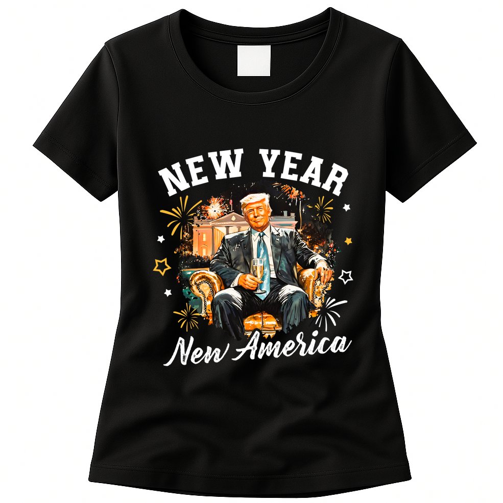 New Year New American Trump 2025 Womens T-Shirt