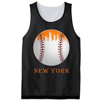 New York NY Skyline Baseball Vintage Met At Gameday Mesh Reversible Basketball Jersey Tank