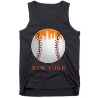 New York NY Skyline Baseball Vintage Met At Gameday Tank Top