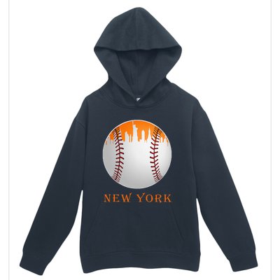 New York NY Skyline Baseball Vintage Met At Gameday Urban Pullover Hoodie