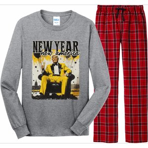 New Year New Hope 2025 Donald Trump Long Sleeve Pajama Set