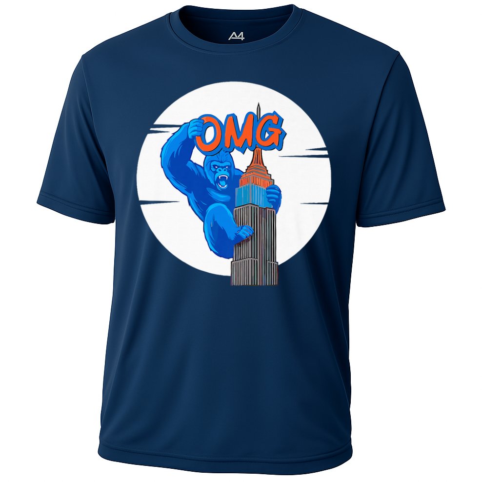 New York Omg Gorilla Top Tower Cooling Performance Crew T-Shirt