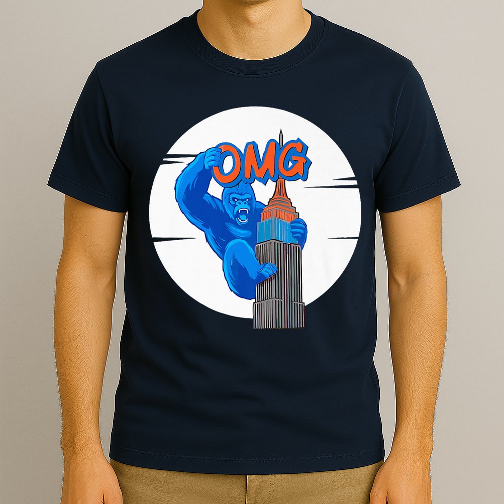 New York Omg Gorilla Top Tower T-Shirt