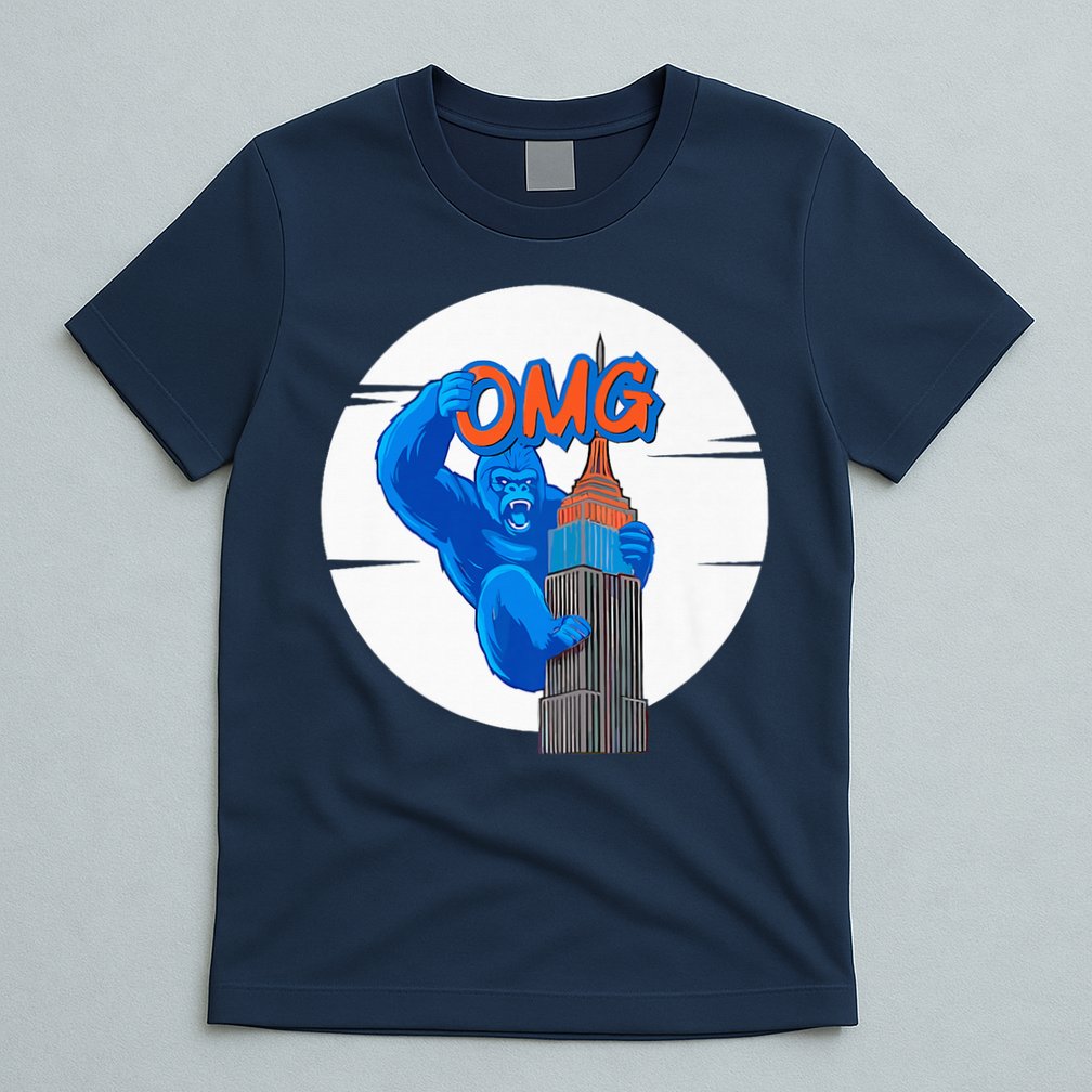 New York Omg Gorilla Top Tower T-Shirt