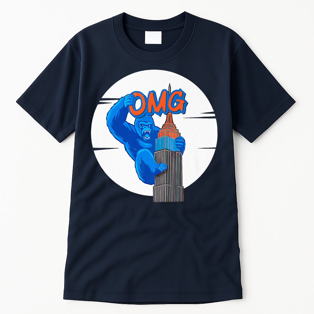 New York Omg Gorilla Top Tower Tall T-Shirt