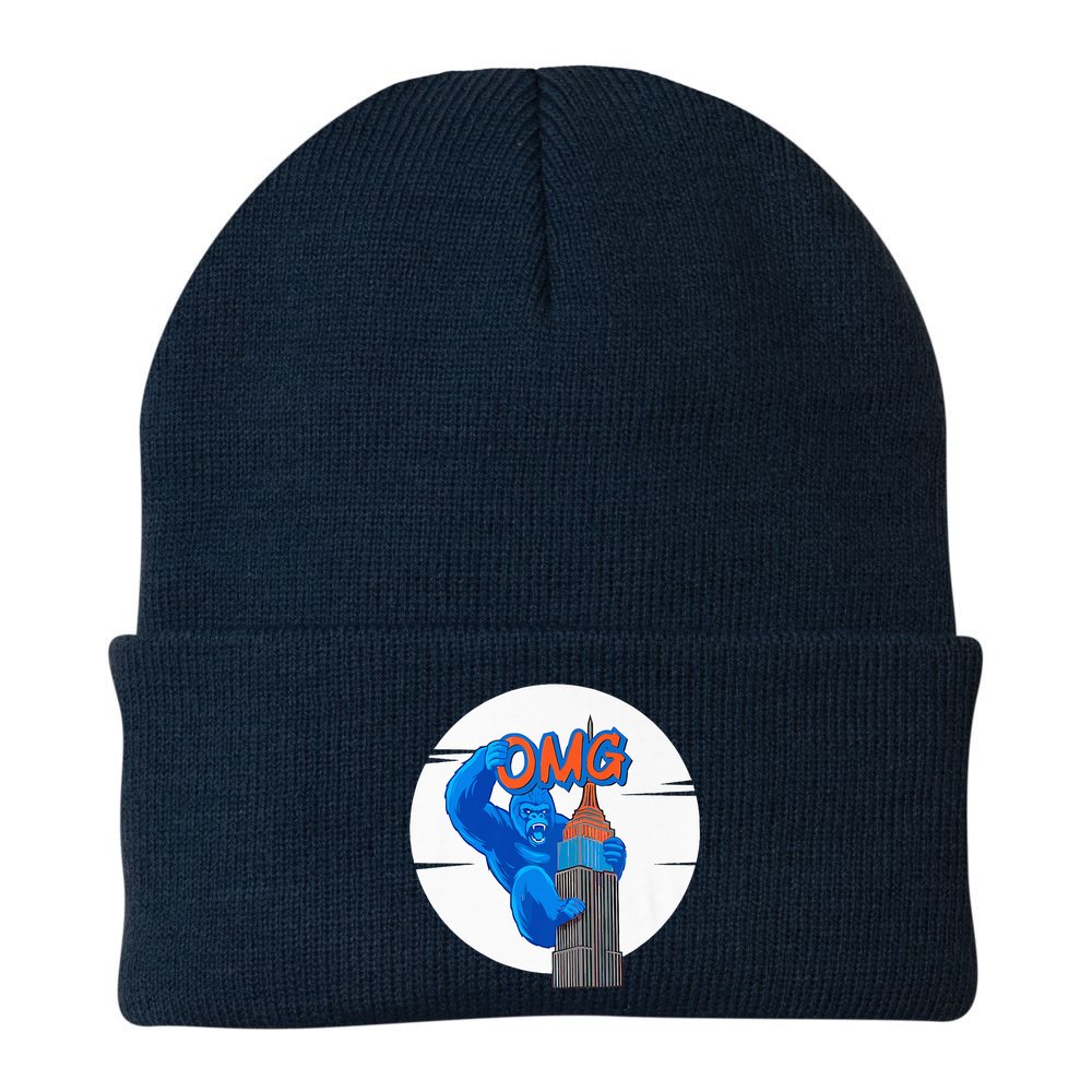 New York Omg Gorilla Top Tower Beanie