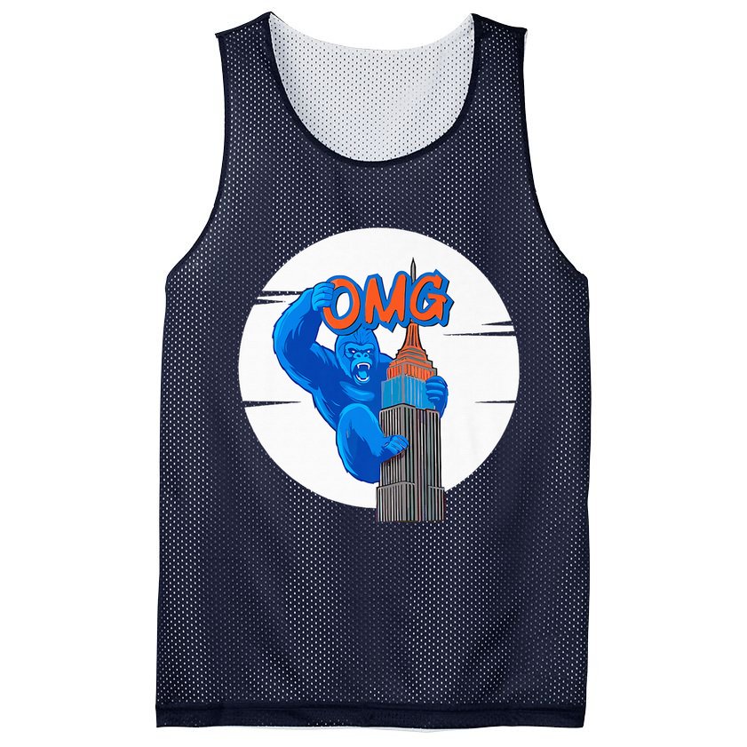 New York Omg Gorilla Top Tower Mesh Reversible Basketball Jersey Tank